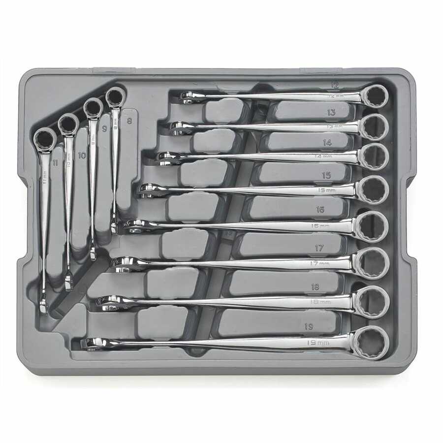 XL X-Beam Metric Combination Non-Ratcheting Wrench Set - 12-Pc