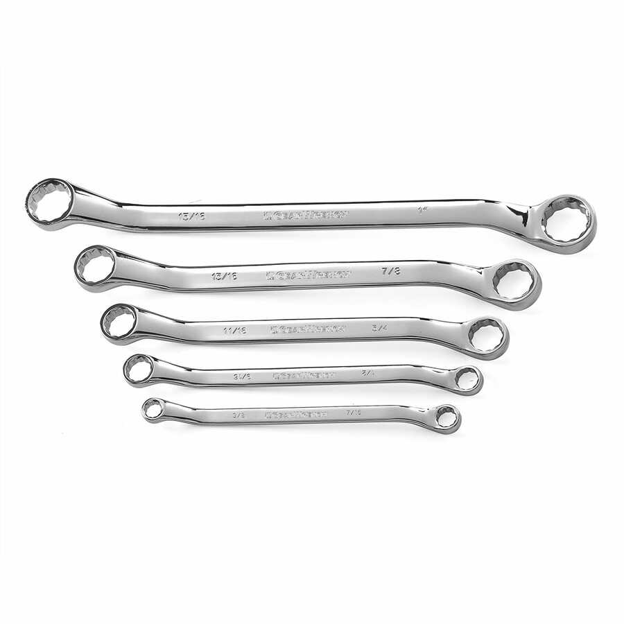 5 Pc. 30 Degree Deep Offset Box Non-Ratcheting Wrench Set SAE