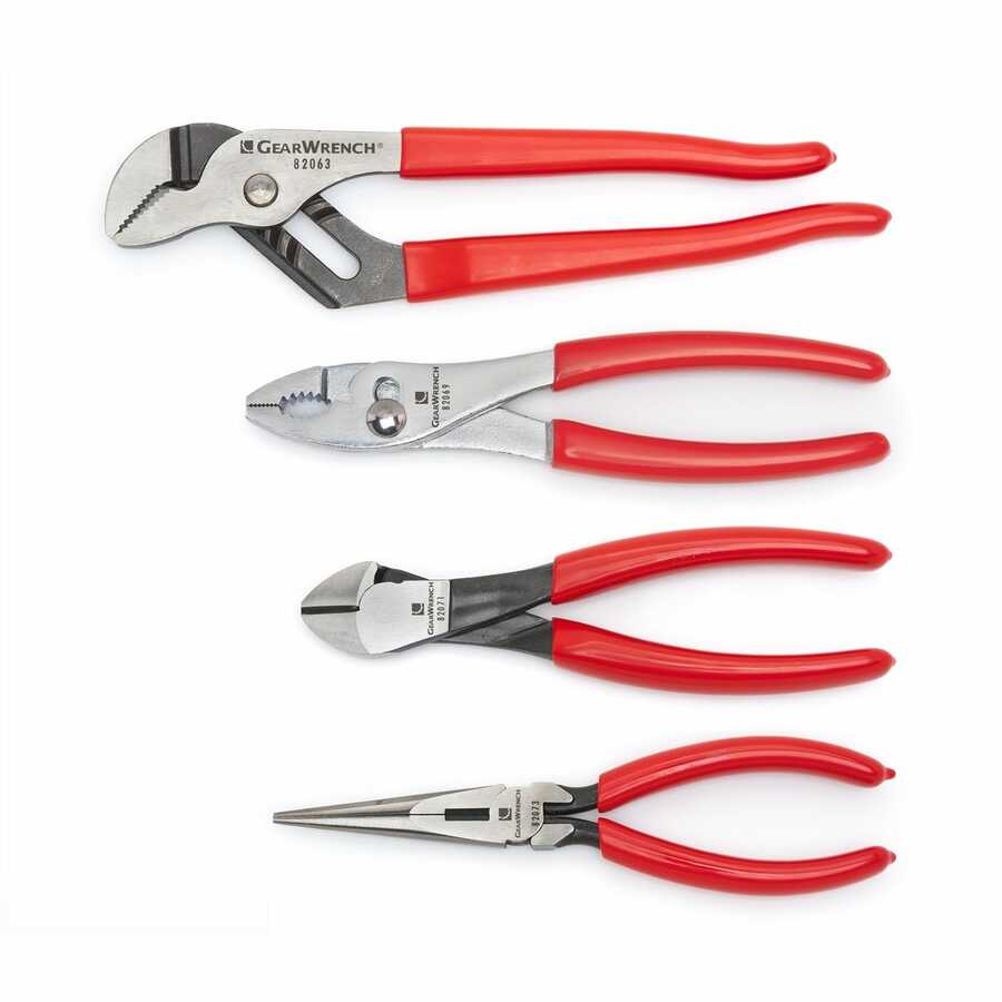 Mixed Dipped Handle Plier Set 4 Pc