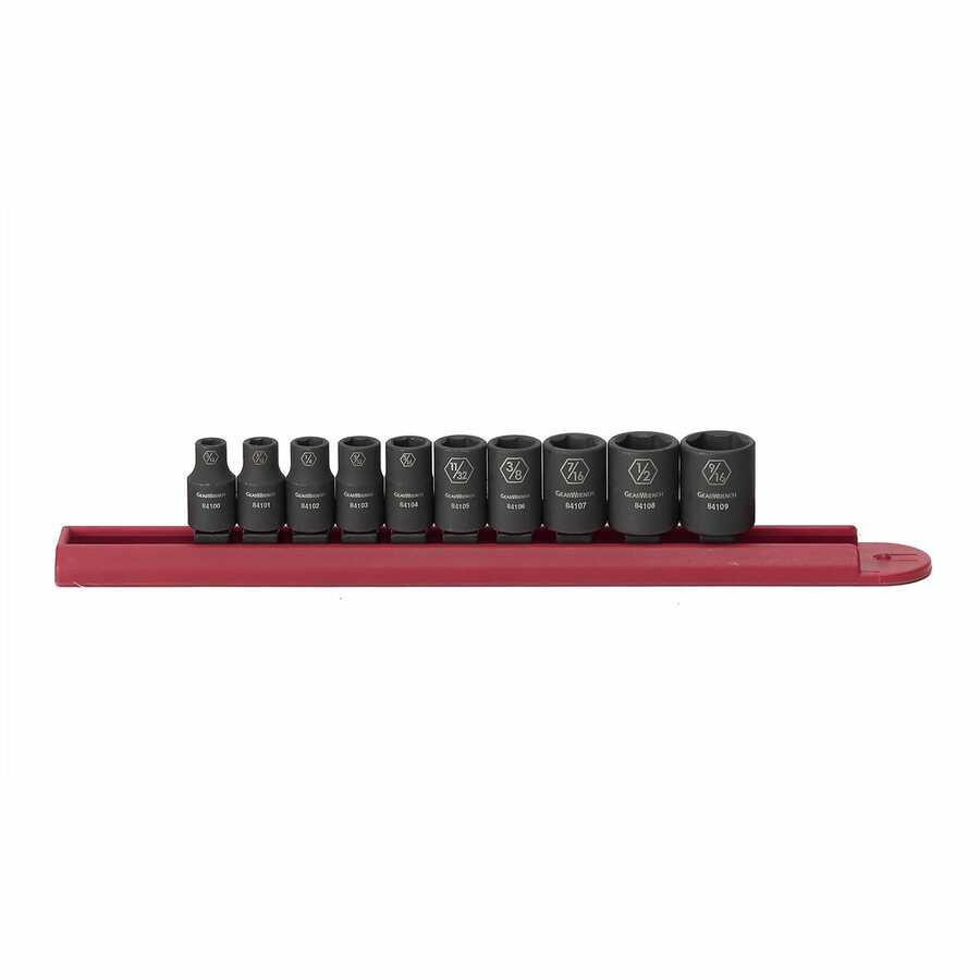 10 Pc. Impact SAE Standard Socket Set 1/4" DRIVE