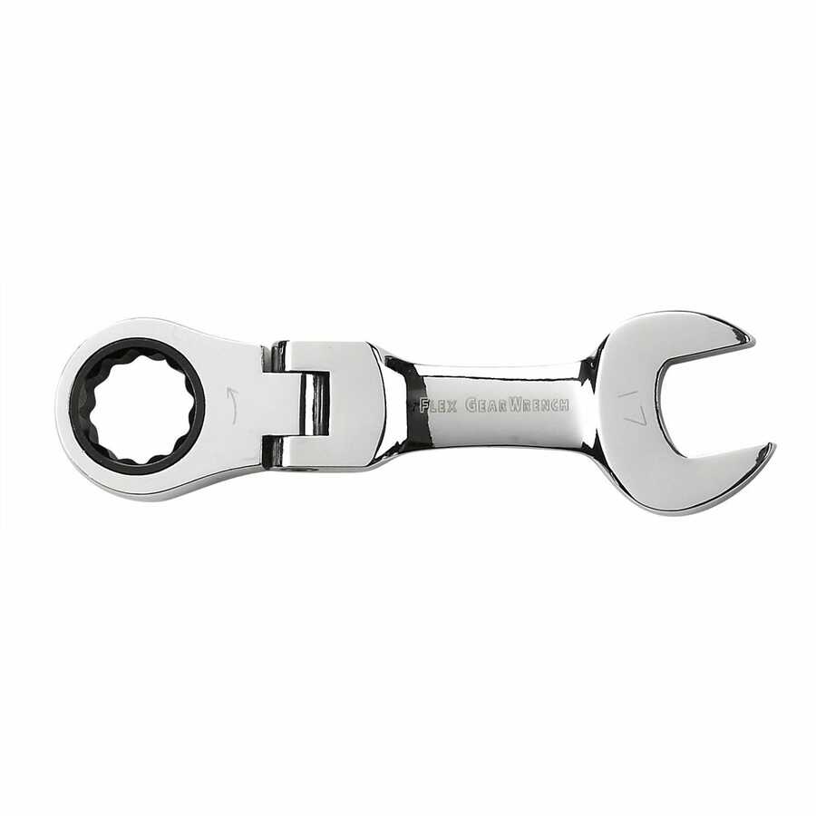Stubby Flex 12 Pt Metric Combination Ratcheting Wrench 17mm