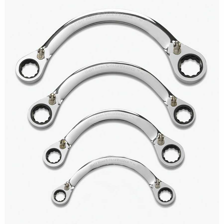 Half Moon SAE Reversible GearWrench Set - 4-Pc