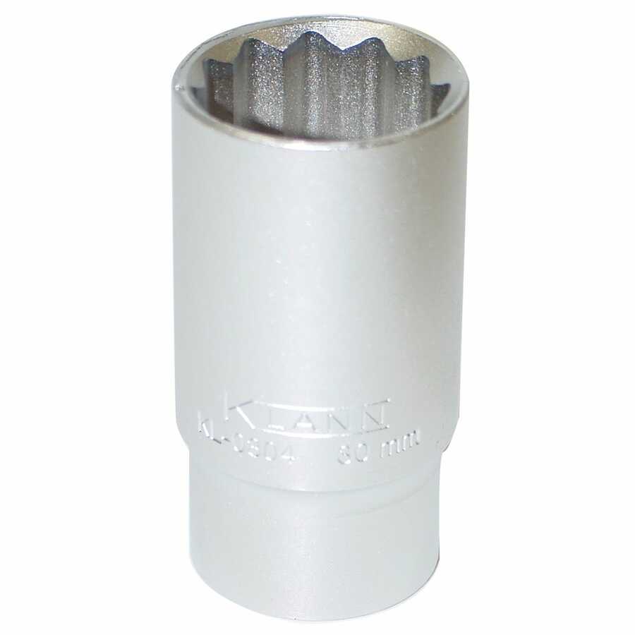 1/2 In Dr Deep Thin Wall 12 Point Socket - 30 mm