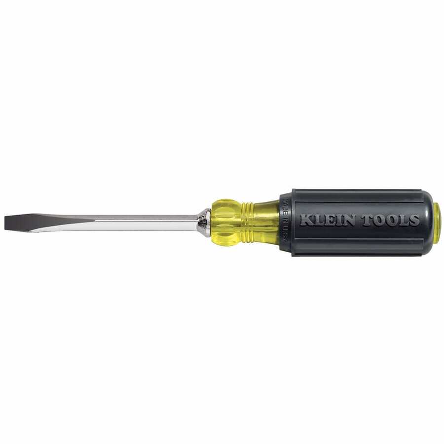 1/4" Keystone-Tip Screwdriver - 4" Heavy-Duty Square-Shank