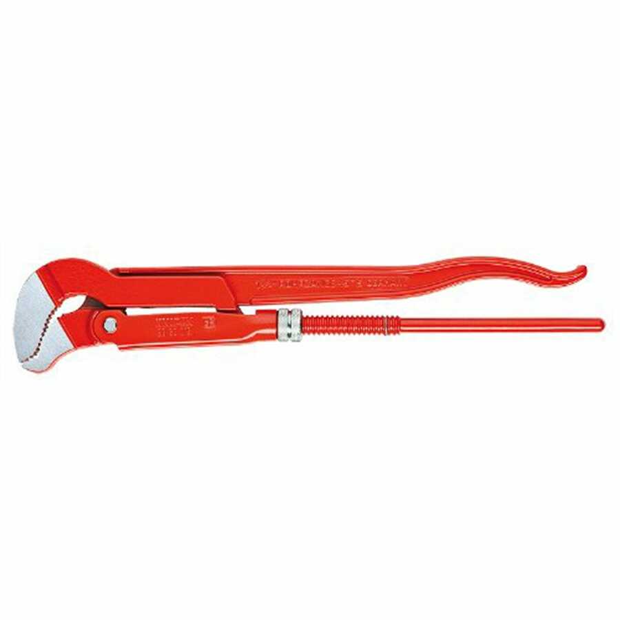 17" Length Pipe Wrench, Slim S-Type Serrated Jaw