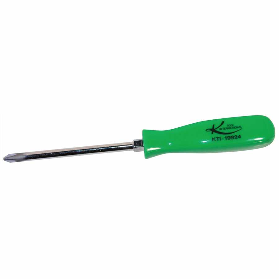 #2 x 4" Phillips Screwdriver with Green Handle