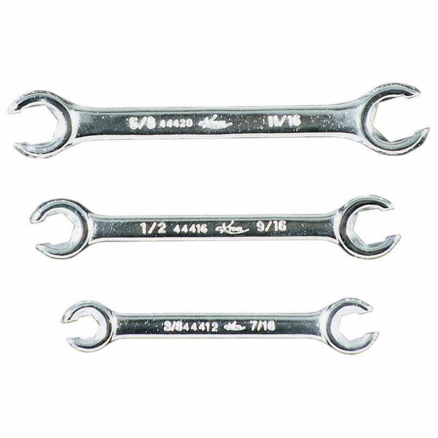 Flare Nut Wrench Set SAE - 3 Piece