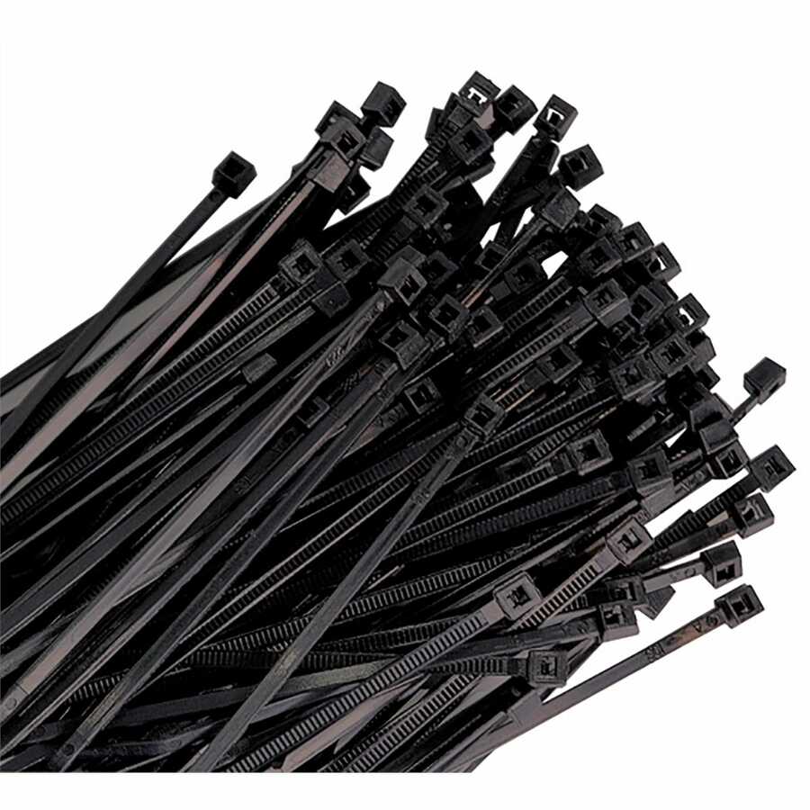 14 In 50 Lb Tensile Nylon Ties - Black - 100/Pk