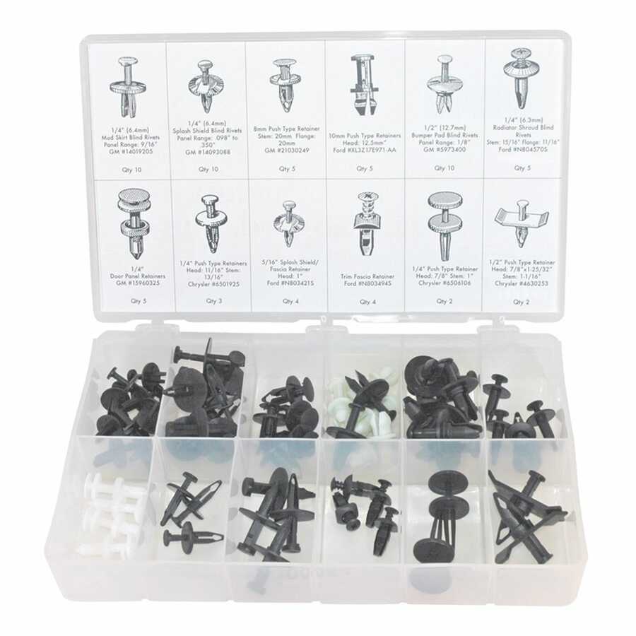 65 Piece Push Type Retainer Kit