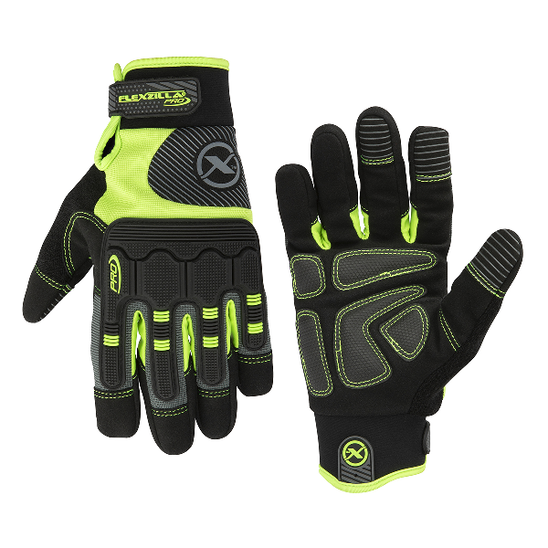 Gloves Synth Leather Black/ZillaGreen L