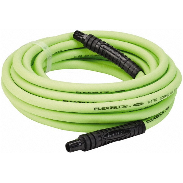 Flexzilla 1/4 x 25 Ft ZillaGreen Air Hose 1/4 Inch MNPT w Bend R