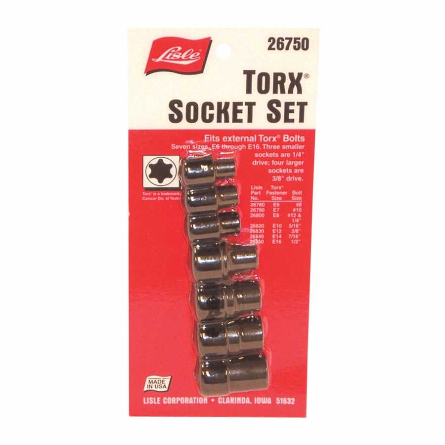 Torx External Socket Set - 8 Pc