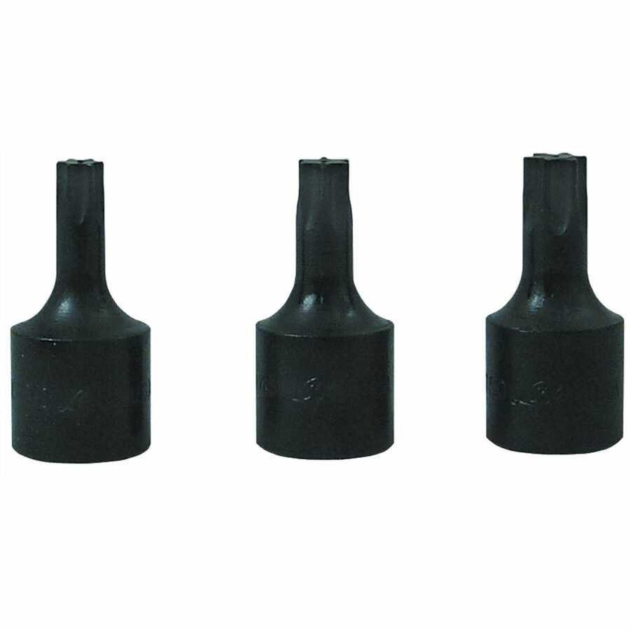 3/8 Inch Drive Brake Caliper Torx Bit Set T-40, T-45, T-50