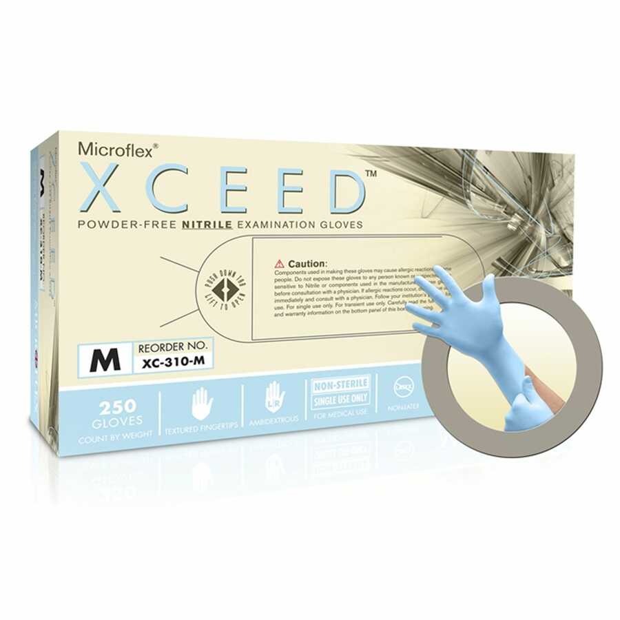 Xceed Powder-Free Nitrile Examination Gloves - Medium