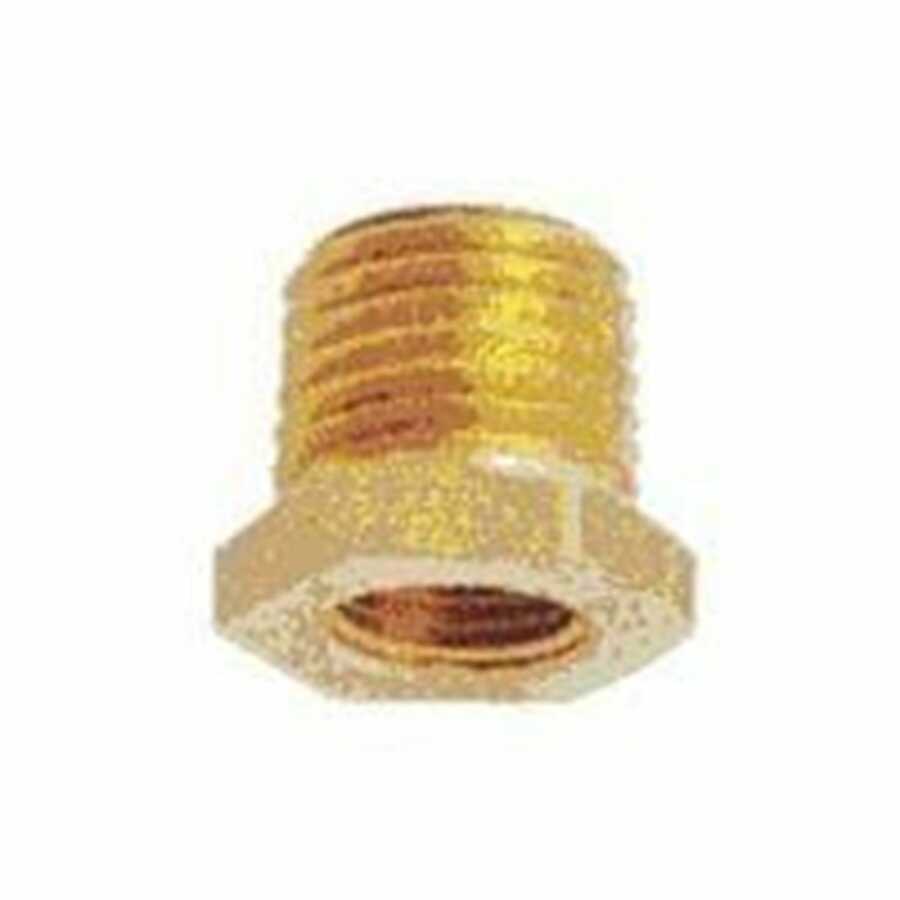 Brass Reducer Bushing Male 1/2 In x Female 3/8 In