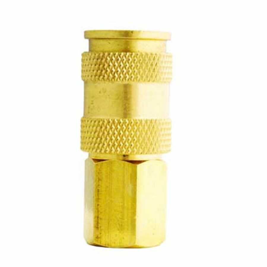 V-Style Hi-Flow Brass Coupler - 1/4" NPT Female