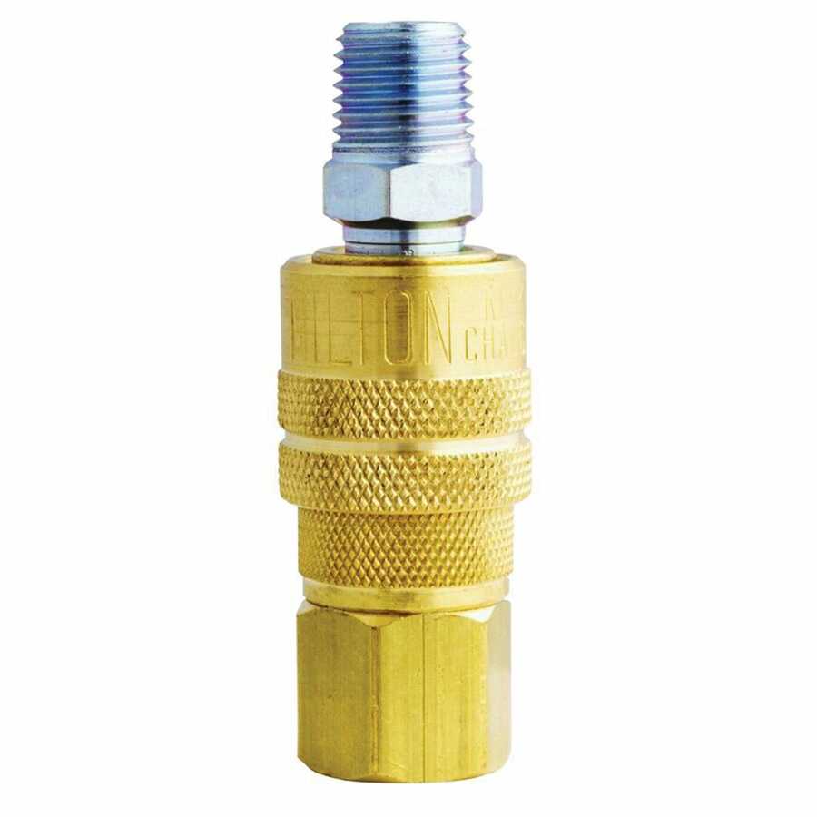 1/4" NPT M STYLE FEMALE COUPLER AND MALE PLUG