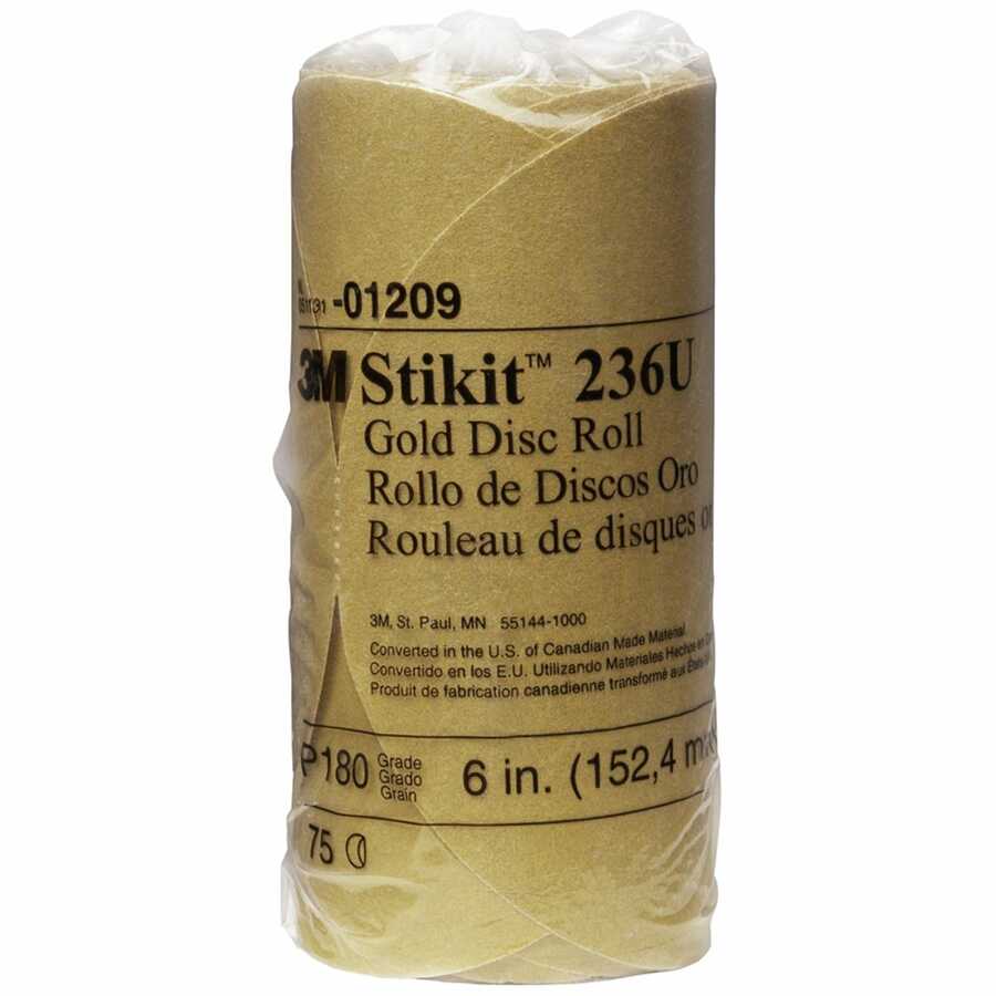 Stikit Gold Disc Roll - 6 In - 220 Grade