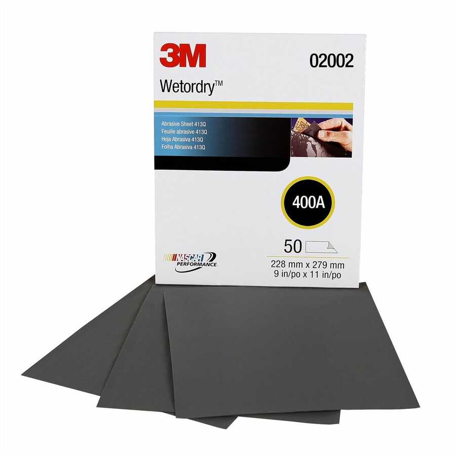 WetordryT Tri-M-iteT Sand Paper Sheets - 9 In x 11 In - 400 Grad