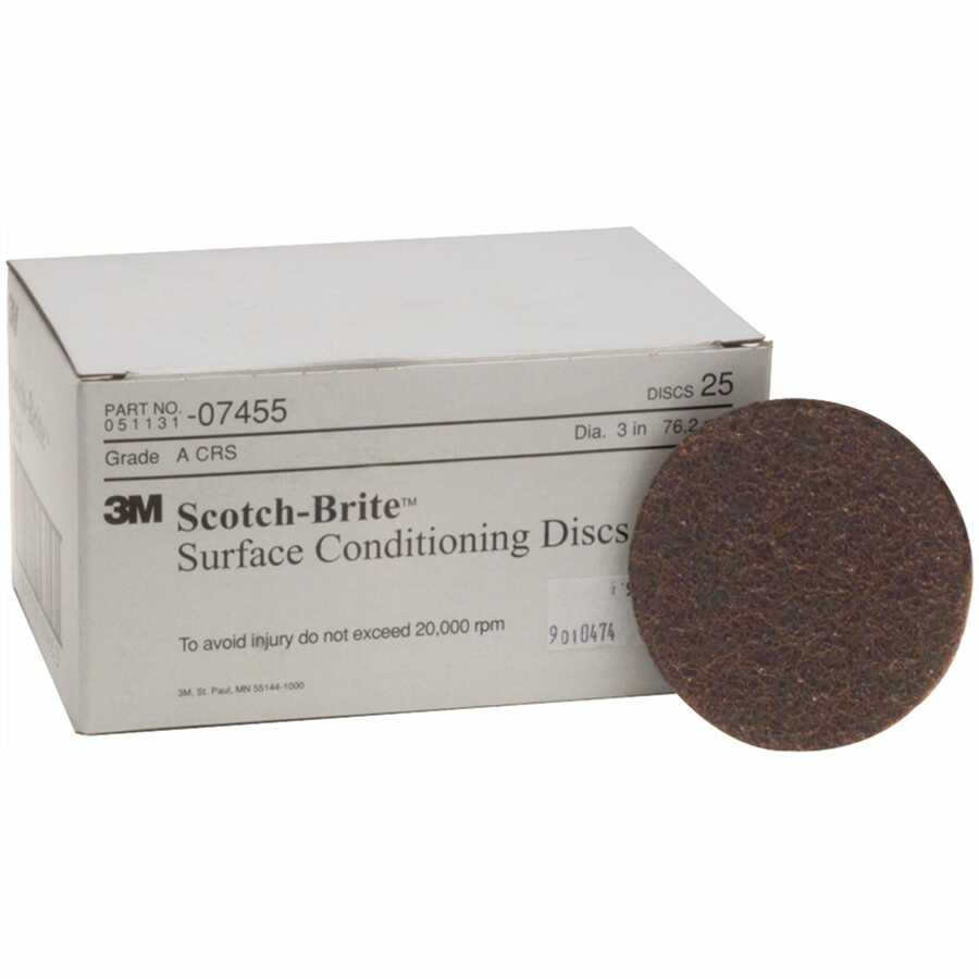 Scotch Brite(TM) Surface Conditioning Disc Brown - 3 In Coarse