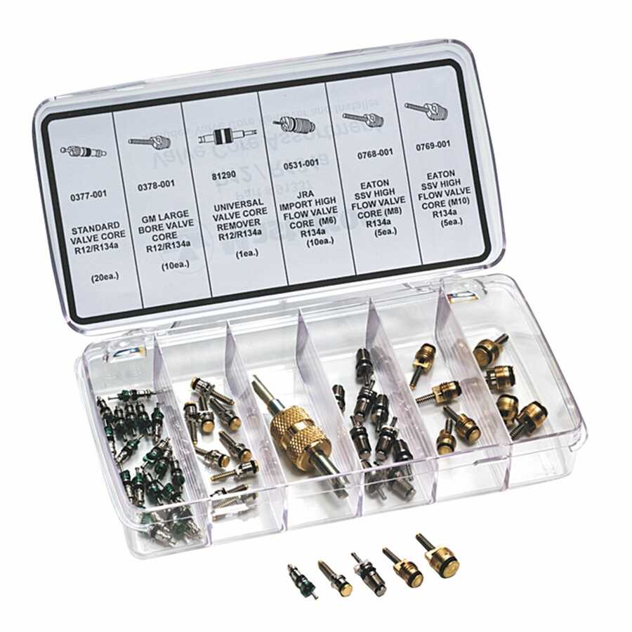 R12 & R134a Valve Core Assortment