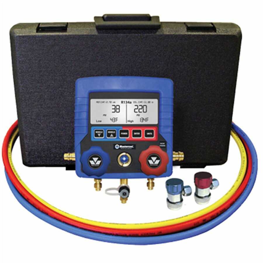 DIGITAL R-134A MANIFOLD WITH OIL CAPACITIES