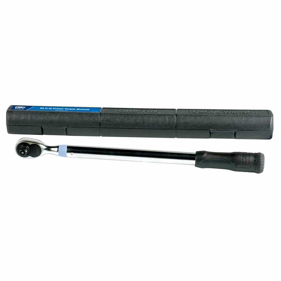 Preset Torque Wrench, 1/2" 80 ft-lb