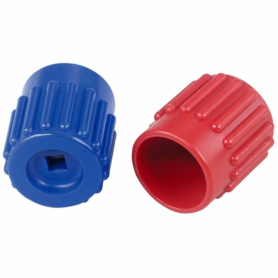 1/4 Inch Drive Red And Blue Lexan Manifold Handwheels