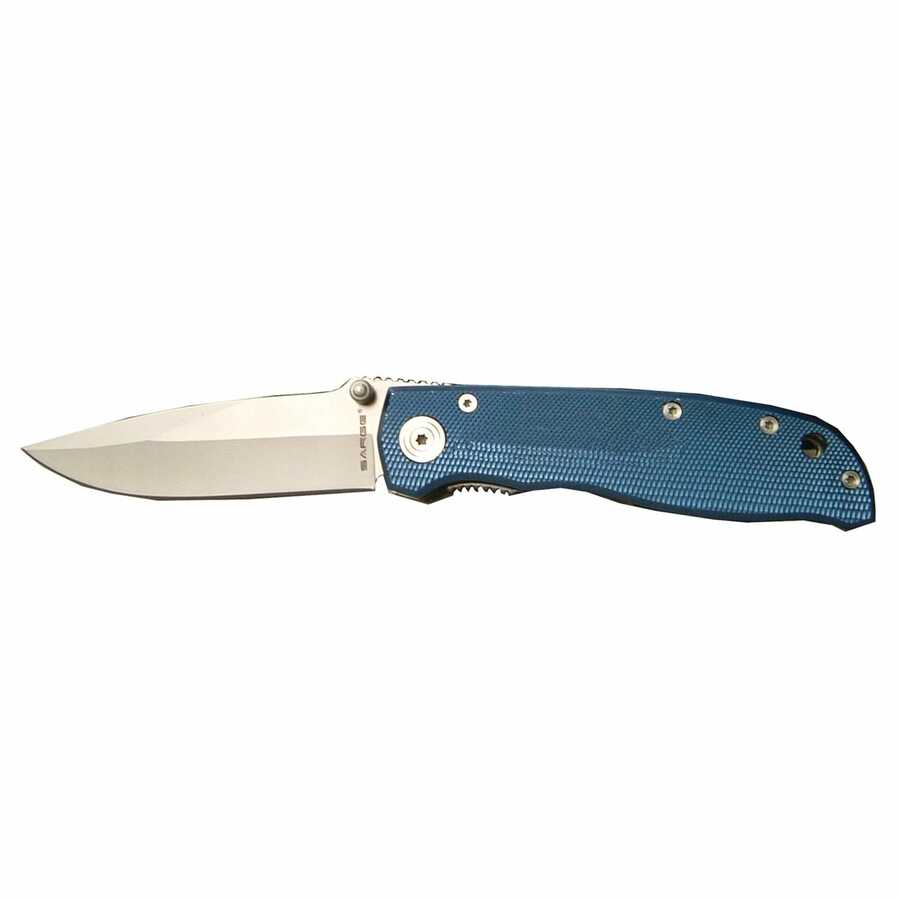 4-3/4" Folding Knife with Stainless Steel Blade and Blue Diamond