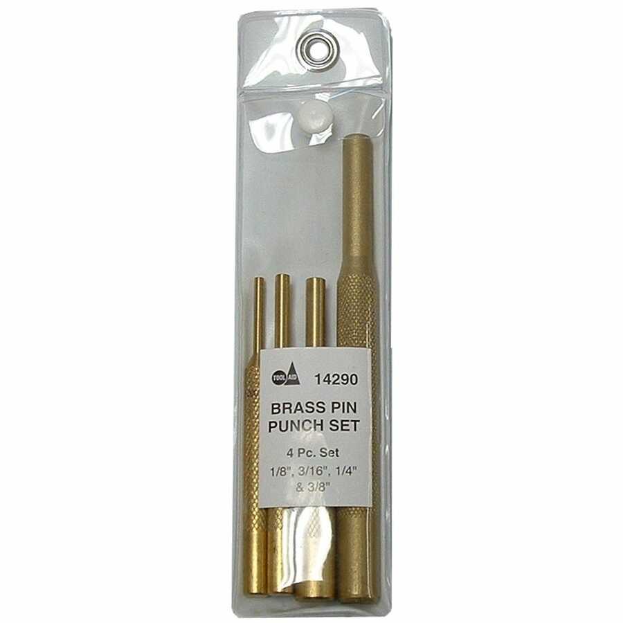 4 Piece Brass Pin Punch Set