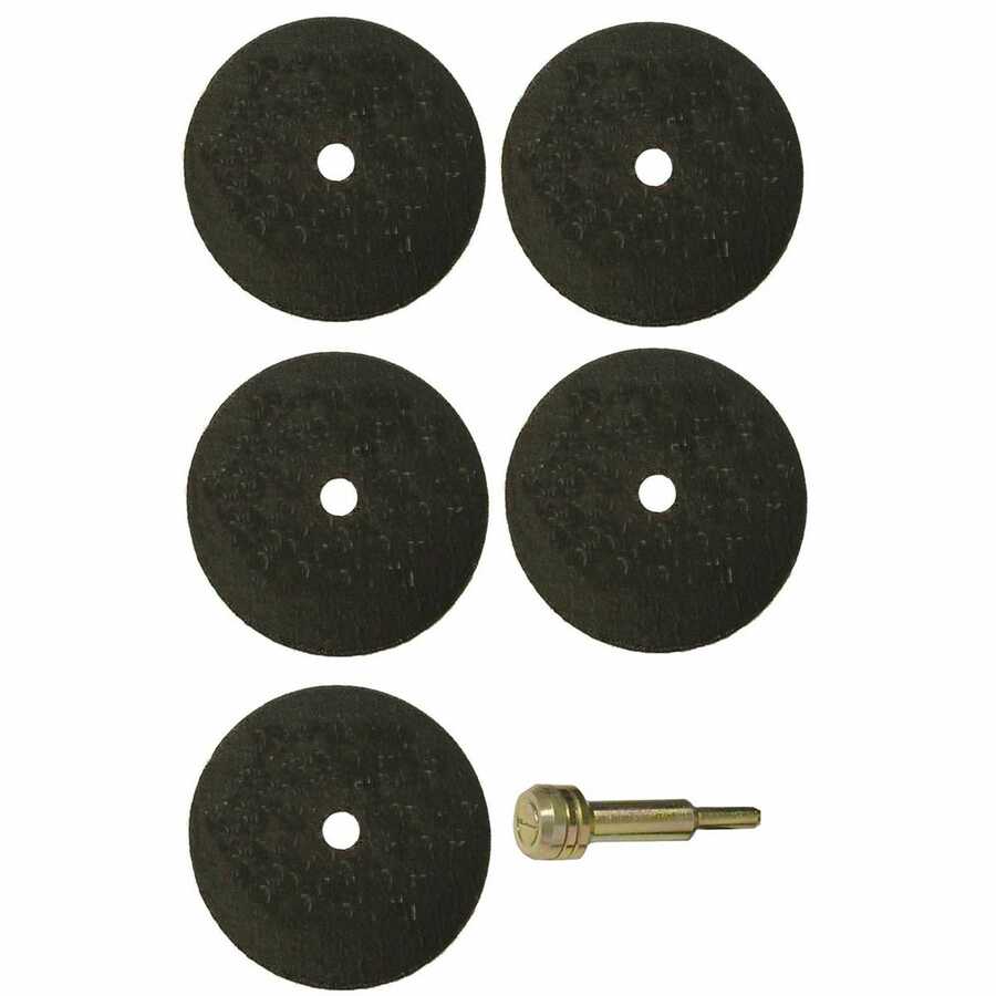 Cut-Off Wheels w/Arbor - 1/16In - 5 Pack