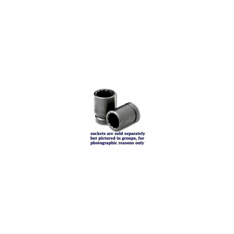 3/4 In Drive 12 Pt Std Thin Wall Fractional Impact Socket - 1-5/