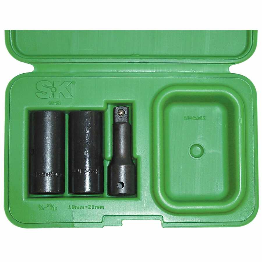 1/2 In Dr Impact Wheel Flip Socket Set - 3-Pc