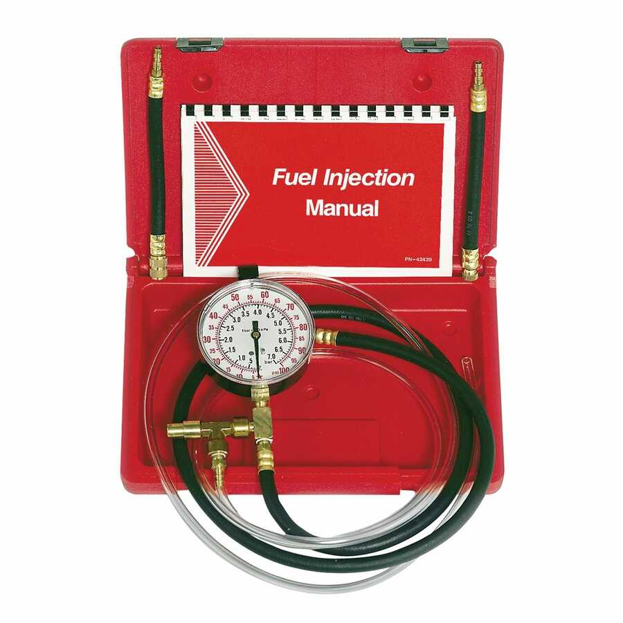 Fuel Injection Pressure Tester w/ Both Schrader Adapters