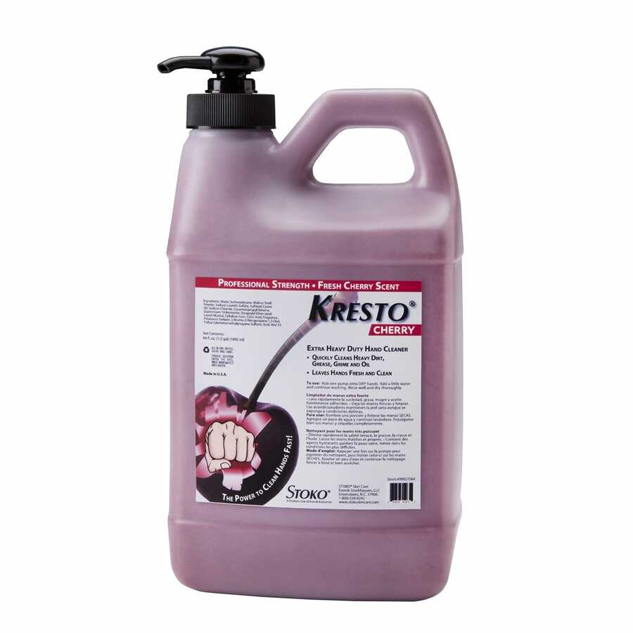 KRESTO Cherry Hand Cleaner 1/2 Gal Pump Top Bottle