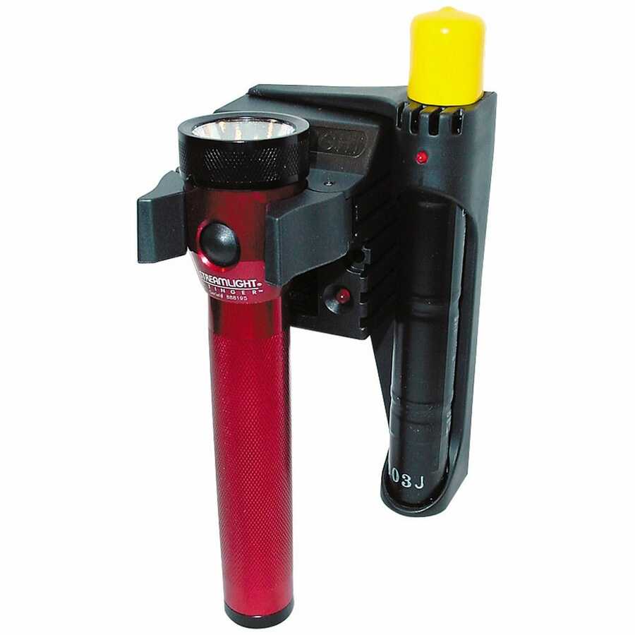 Red Stinger AC/DC Flashlight w/ Piggyback Charger