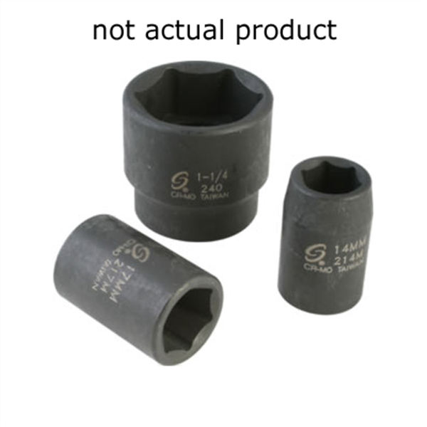 1/2 Inch Drive 12 Pt Metric Universal Deep Impact Socket 13mm