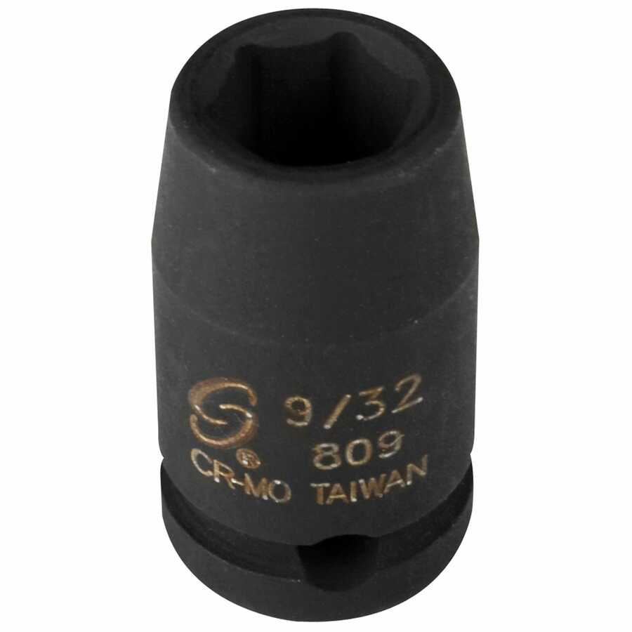 1/4 Inch Drive 6 Pt Fractional SAE Std Impact Socket 9/32 Inch