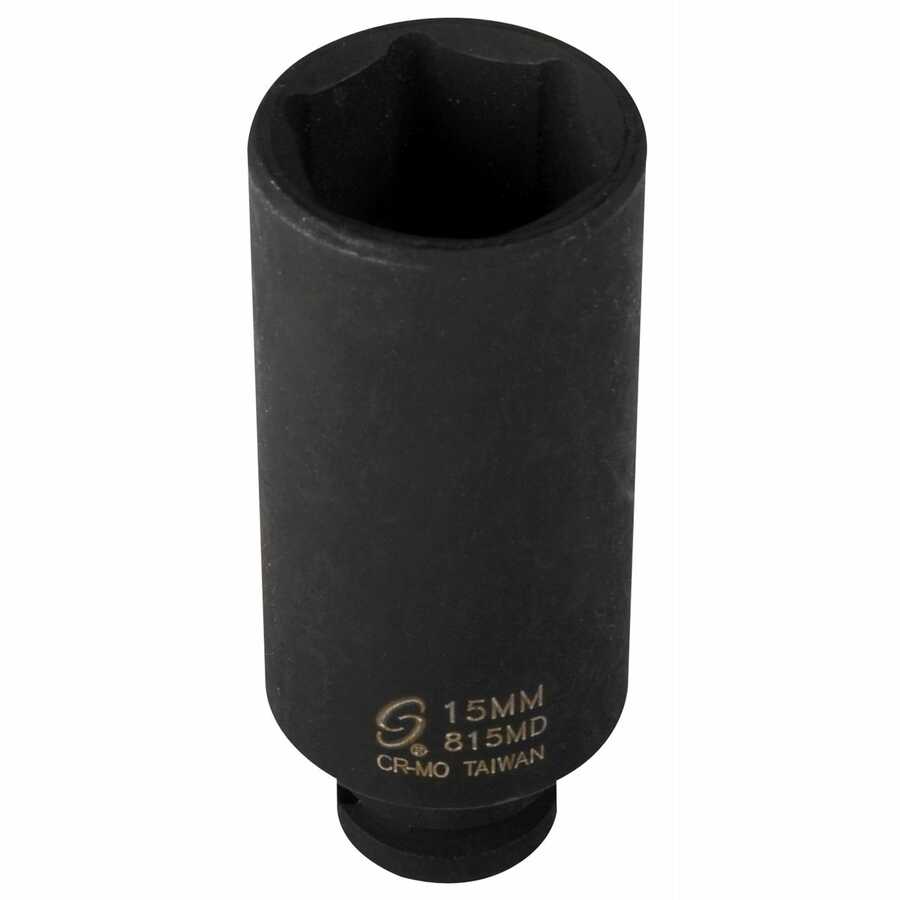 1/4" Drive 15mm Deep Metric Impact Socket