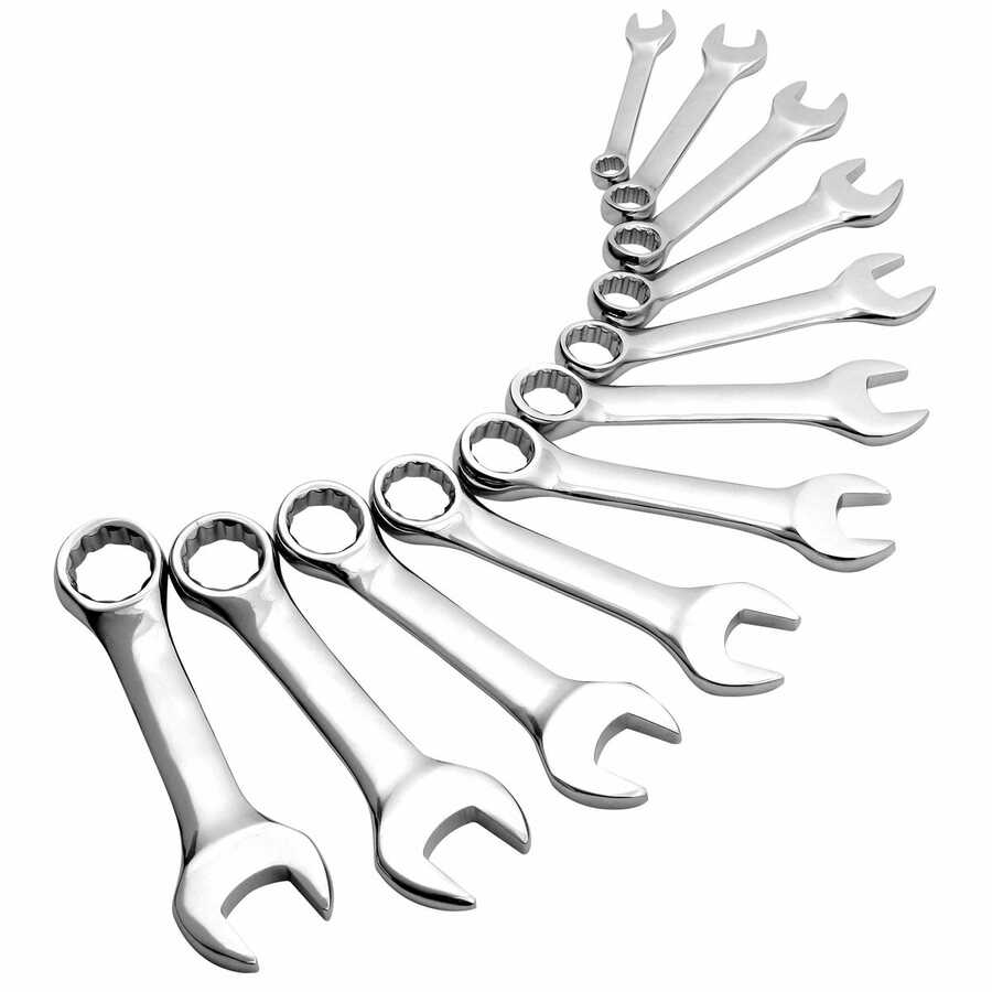 SAE Stubby Combination Wrench Set - 11-Pc