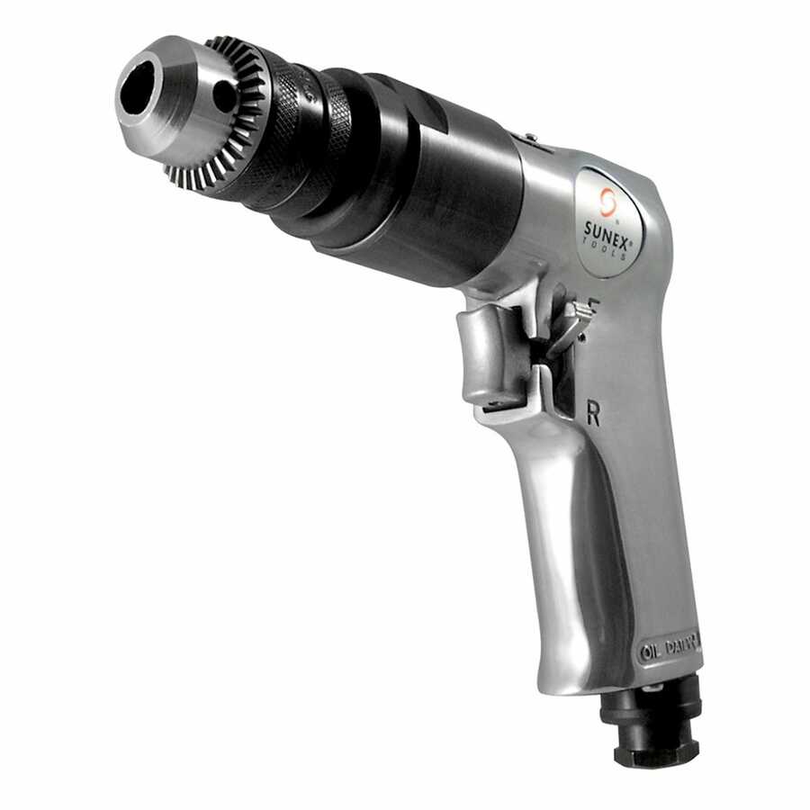 3/8 Inch Drive Air Drill Reversible Tool w/ Chuck