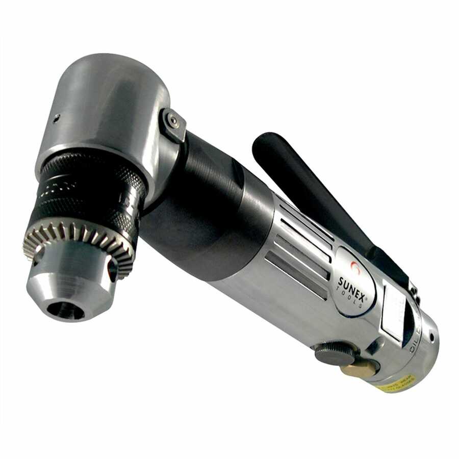 3/8 Inch Drive Air Drill Reversible Right Angle Tool w/ Chuck