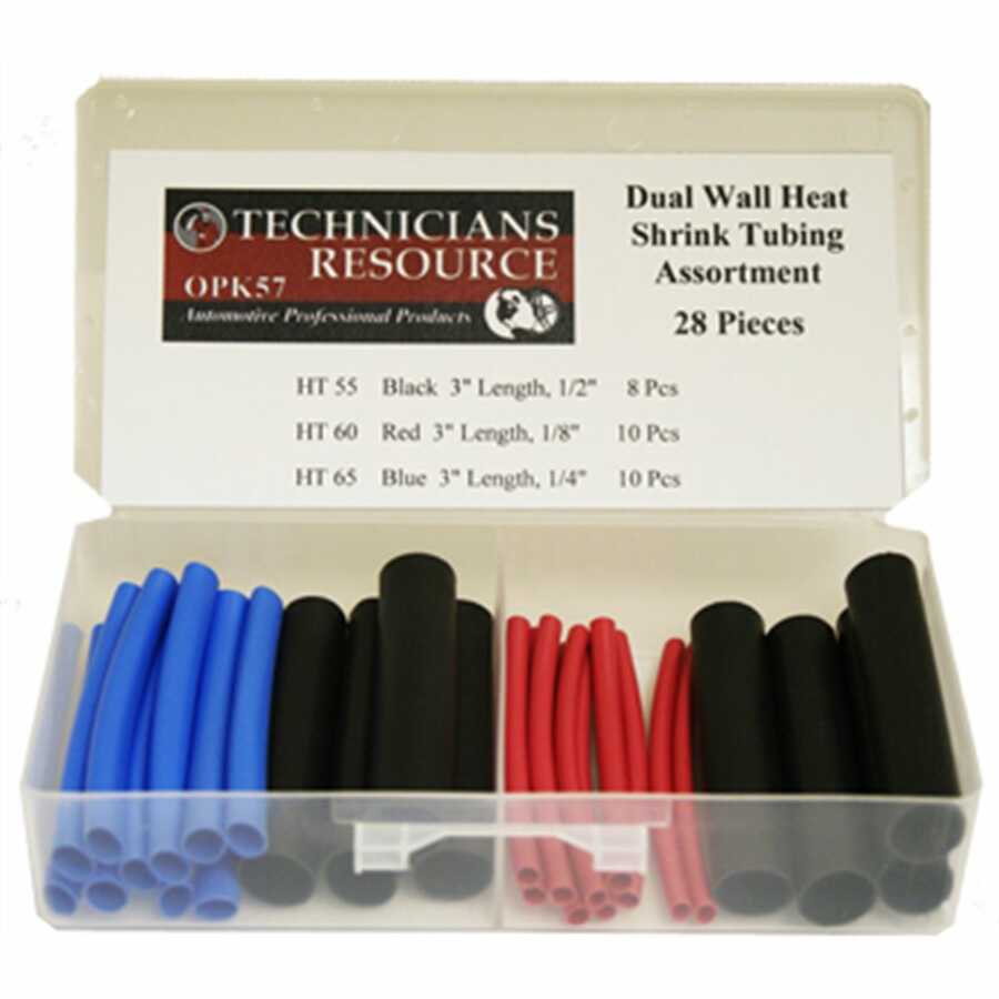 Heat Shrink Tubing Dual Wall Assortment (28 Pcs)