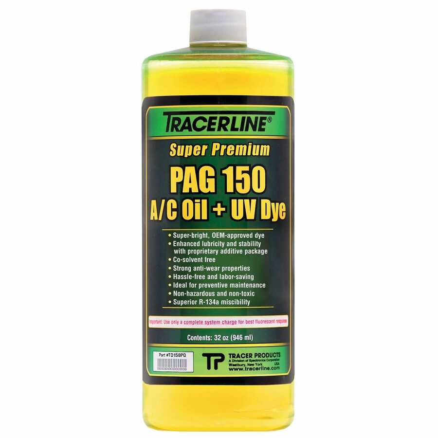 32OZ BOTTLE PAG 150 A/C OIL W/DYE