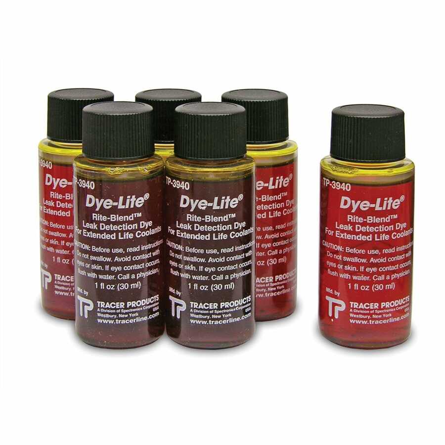 Dye-Liter Rite-Blend Extended Life Coolant Dye 6 Pack 1 Oz
