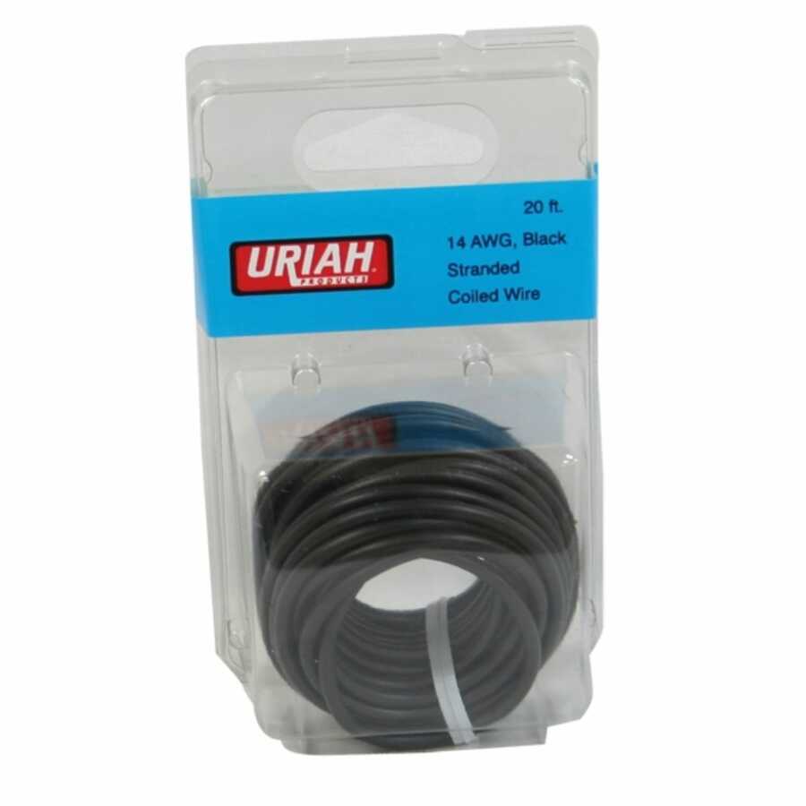 14 AWG Black Stranded 20'