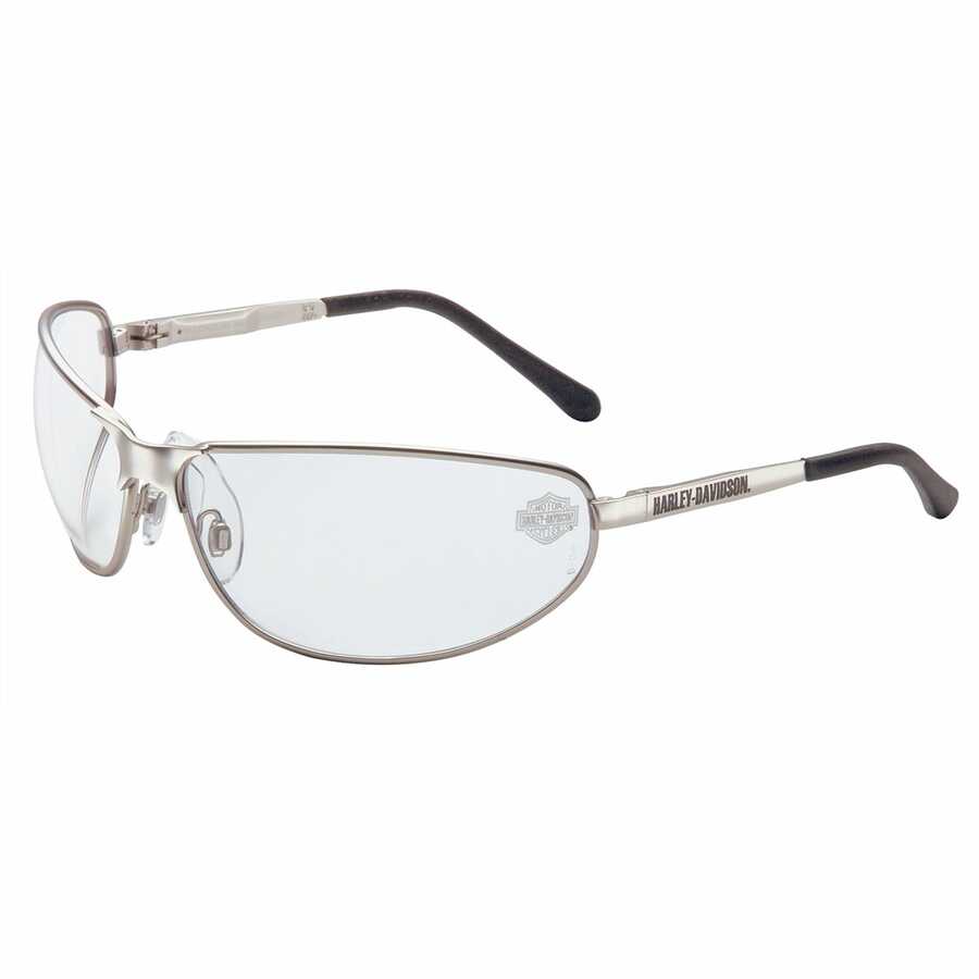 z-nla Harley Davidson Safety Glasses - Silver, Clear Lens