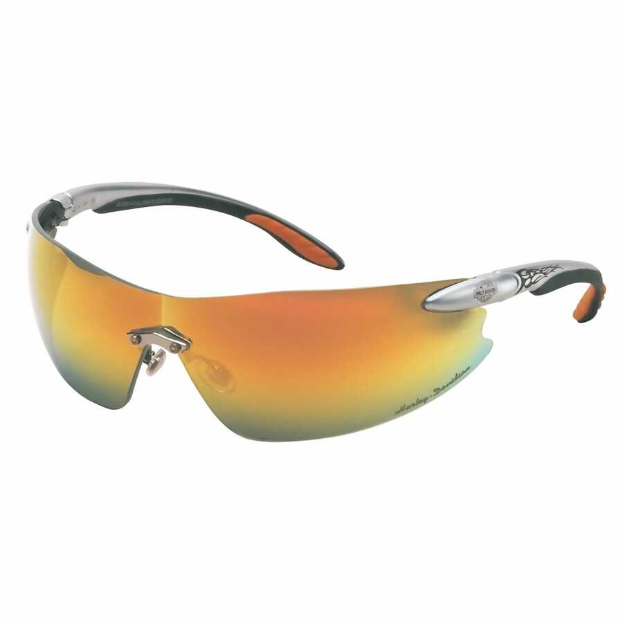 z-nla Harley Davidson Safety Glasses - Orange Mirror