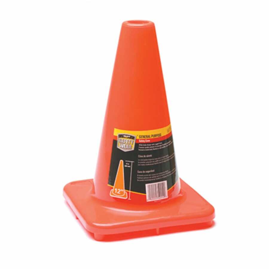12" Safety Cone Orange
