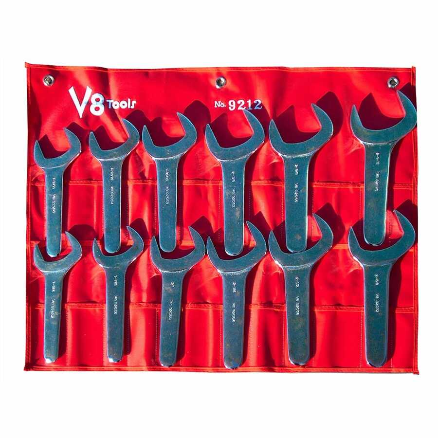 Jumbo Fractional SAE Service Wrench Set - 12-Pc